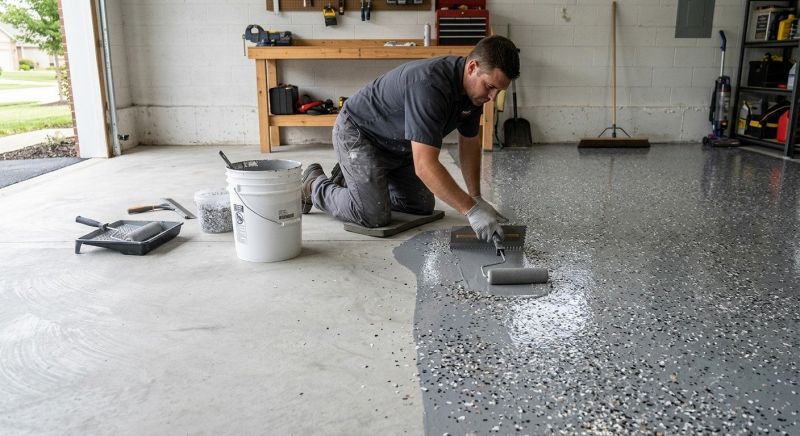 Epoxy Garage Flooring Installation in Fairfax, VA